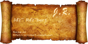 Jó Róbert névjegykártya